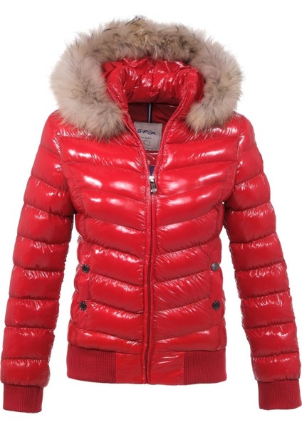 Kadın Kısa Çıkarılabilir Kürk Kapşonlu Dolgulu Su Itici Şişme Mont 8637 fırsatları