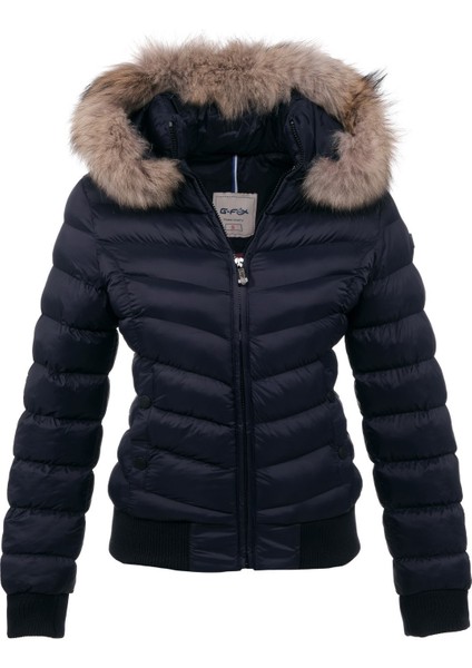 KADIN KISA ÇIKARILABİLİR KÜRK KAPŞONLU DOLGULU SU İTİCİ ŞİŞME MONT 8637 fırsatları