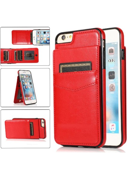 Kredi Kartı Kılıfı ile IPhone 7/8 Manyetik Toka Kickstand ile Uyumlu (Yurt Dışından)