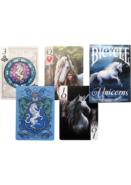 Anne Stokes Unicorns Premium Koleksiyonluk İskambil Oyun Kağıdı Kartları modelleri