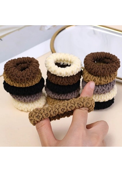 Kadın Kalın Elastik Bantlar Kumaş Top Kafa Bandı Yüksek At Kuyruğu Saç Bağları Katı Kore Yeni Şapkalar Kızlar Saç Aksesuarları (Yurt Dışından) indirimleri