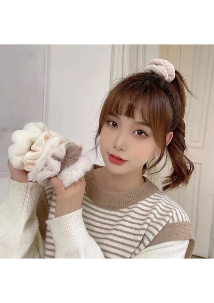 Adet/takım Tüylü Kadife Saç Scrunchies Kış Kumaş Saç Bandı Kızlar Için At Kuyruğu Tutucu Lastik Bantlar Saç Kravat Saç Aksesuarları (Yurt Dışından) fırsatları