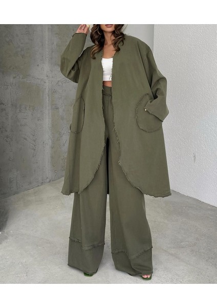 Gabardin Kumaşpüsküllü Ikili Takım