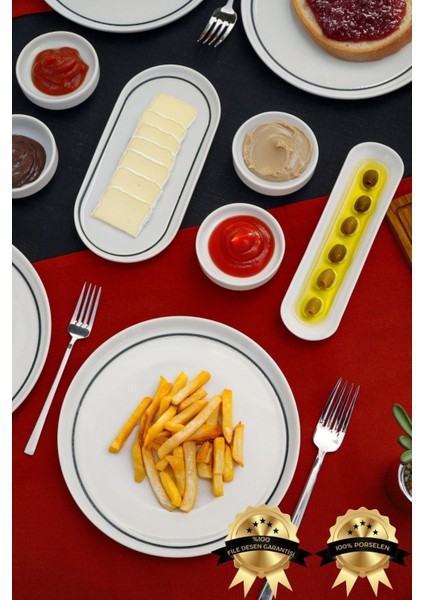 Origami 16 Parça 6 Kişilik Porselen Kahvaltı Takımı fırsatları