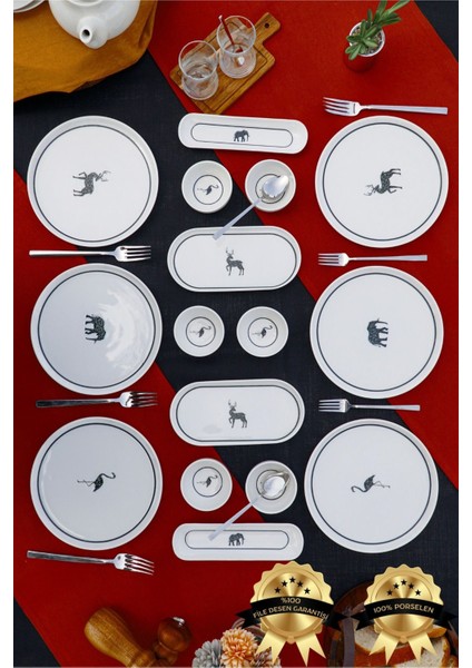 Origami 16 Parça 6 Kişilik Porselen Kahvaltı Takımı indirimleri