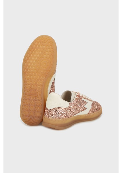 Moaconcept Deri Logolu Simli Sneaker Ayakkabı Bayan Ayakkabı MG702CO fırsatları