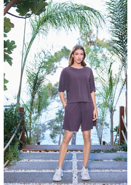 Kadın Kısa Kollu Bisiklet Yaka Alt Üst Takım 25080 fiyatları