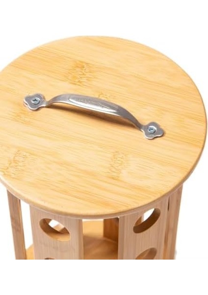 Home Bambu Ayaklı Kapsül Kahve Standı Organizer - Geniş Depolama Kapasiteli, Doğal Ahşap Malzemeden Şık ve Kap Dayanıklısül Düzenleyici, Kahve Kapsül Saklama (24 Gözlü Dönebilir) modelleri