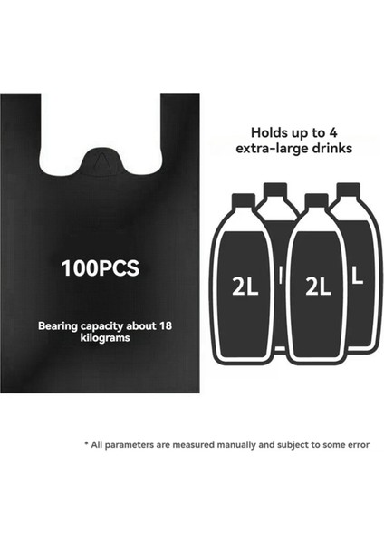 Büyük Kapasiteli Siyah Plastik Çöp Torbaları 100 Adet - Ev, Mutfak Için Saplı Dayanıklı, Geri Dönüştürülebilir Çöp Torbaları, 32X52CM (Yurt Dışından) fiyatları