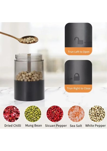 Elektrikli Tuz ve Karabiber Öğütücü Şarj Edilebilir Otomatik Baharat Kırıcı Mutfak Pişirme Öğütme Aracı (Yurt Dışından) fiyatları