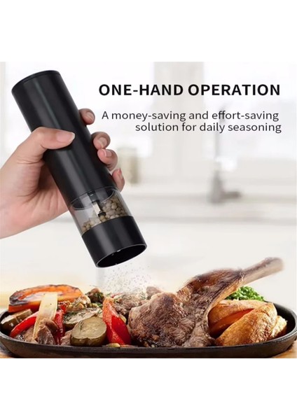 Elektrikli Tuz ve Karabiber Öğütücü Şarj Edilebilir Otomatik Baharat Kırıcı Mutfak Pişirme Öğütme Aracı (Yurt Dışından) indirimleri