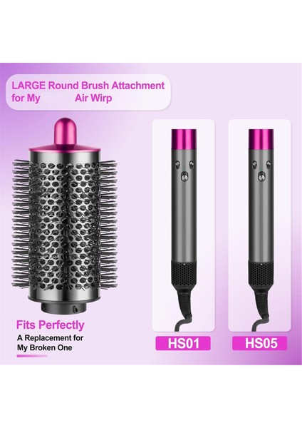 Dyson Airwrap Için 20MM-36MM Uzun Namlu Ataşmanı ve Küçük Yuvarlak Fırça Ataşmanı, Namlu Kıvrımı ve Dalga Kıvrımı Için, A (Yurt Dışından) indirimleri