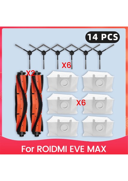 Roıdmı Eve Max Yedek Parçaları Ana Yan Fırça Toz Torbaları Aksesuarları (Yurt Dışından)