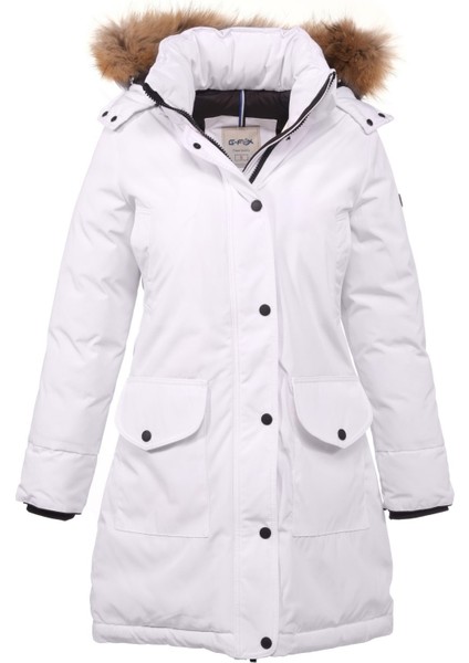 Kadın Uzun Çıkarılabilir Kürk Kapşonlu Dolgulu Rüzgara Dayanıklı Su Itici Şişme Mont 8645 fırsatları