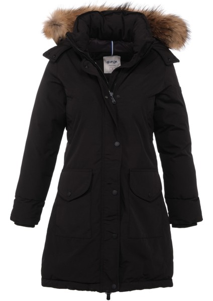 Kadın Uzun Çıkarılabilir Kürk Kapşonlu Dolgulu Rüzgara Dayanıklı Su Itici Şişme Mont 8645 fırsatları