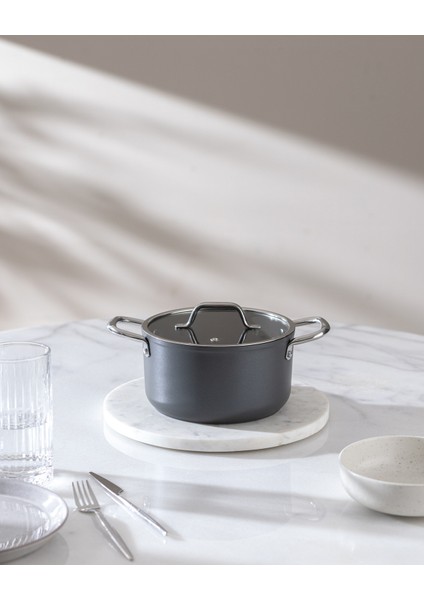 Titanium Profesional Derin Tencere - Antrasit - 18 cm