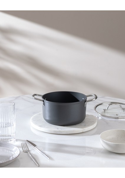 Titanium Profesional Derin Tencere - Antrasit - 18 cm fiyatları