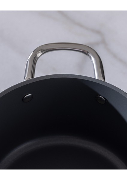 Titanium Profesional Derin Tencere - Antrasit - 18 cm