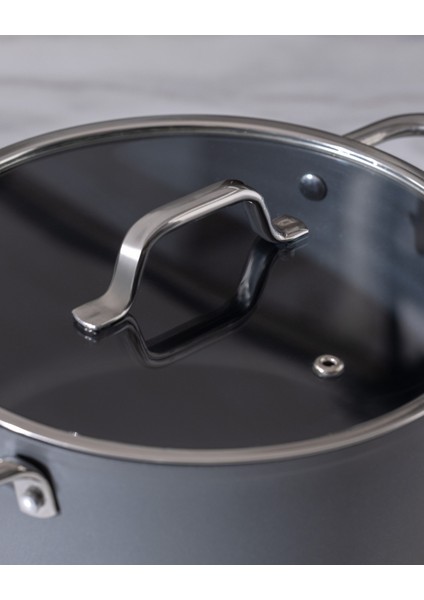 Titanium Profesional Derin Tencere - Antrasit - 22 cm indirimleri