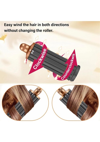 Dyson Airwrap Styler Için 40MM/1.6INCH Kısa Saç Kıvırma Makaraları, Airwrap Styler Için Kendiliğinden Kıvıran Aksesuarlar HS01 HS05 B (Yurt Dışından)