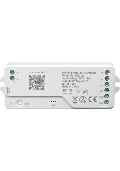 Spı Wifi Rgb LED Kontrol Cihazı DR03W Tuya Wifi LED Kontrol Cihazı WS2811 WS2812B WS2815 Adreslenebilir Rgb LED Şerit Çalışması (Yurt Dışından) fiyatları