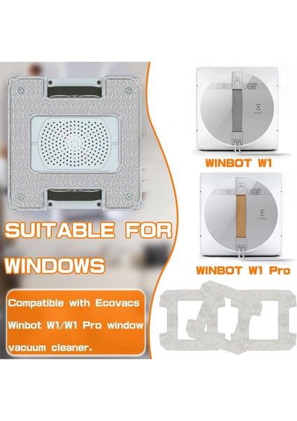 Ecovacs Winbot W1 W1 Pro Cam Temizleyici Yedek Parçaları Yıkanabilir Temizlik Bezleri Yedek Paspas Bezleri (Yurt Dışından) fırsatları