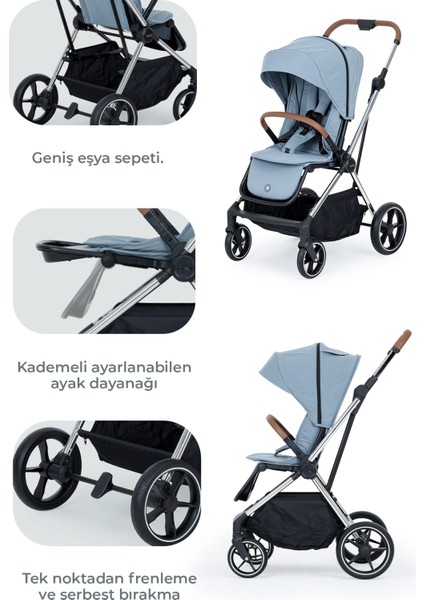 Snap Autofold Travel Sistem Bebek Arabası Foogy Blue fırsatları