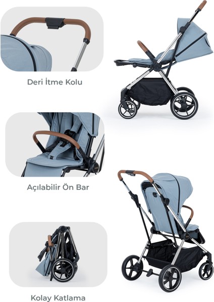 Snap Autofold Travel Sistem Bebek Arabası Foogy Blue indirimleri