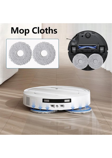 Ecovacs Deebot T50 Max T50 Pro T50 Omni T50 Pro Omni T50 Max Pro Elektrikli Süpürge Paspas Pedleri Toz Torbaları Için Aksesuar Seti (Yurt Dışından) modelleri