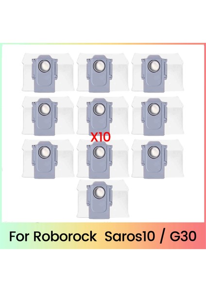 Roborock SAROS10 / G30 Robot Süpürge Aksesuarları Için Toz Torbaları Yedek Dokumasız Toz Torbası Çöp Torbası 10 Adet (Yurt Dışından)