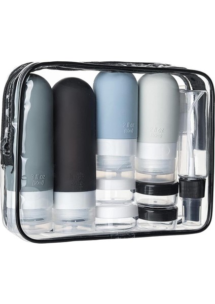 17 Parça Seyahat Şişeleri Seti, Tuvalet Malzemeleri Saç Kremi, Vücut Yıkama Aksesuarları Için Sızdırmaz Silikon Sıkılabilir Kaplar (Yurt Dışından)