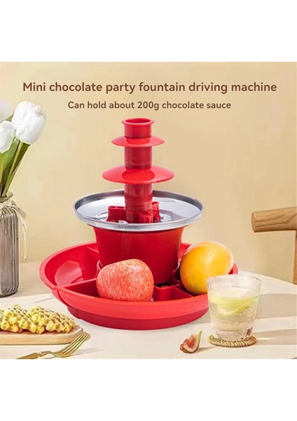 Mini Çikolata Çeşmesi Makinesi Ayrılabilir Mini Nostalji Eriyen Çikolata Fondü Noel Cadılar Bayramı Gecesi Abd Fişi (Yurt Dışından) fiyatları