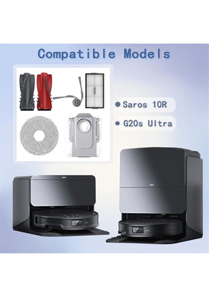 Roborock Saros 10R / G20S Ultra Robot Süpürge Için Yedek Aksesuar Seti Ana Yan Fırça Filtreleri Paspas Pedleri Toz Torbaları (Yurt Dışından) indirimleri