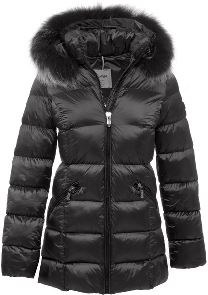 Kadın Uzun Çıkarılabilir Kürk Kapşonlu Dolgulu Rüzgara Dayanıklı Su Itici Şişme Mont 8651 fırsatları