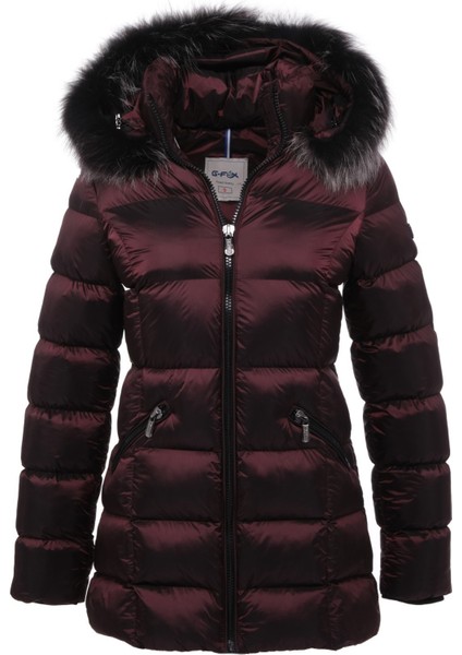 Kadın Uzun Çıkarılabilir Kürk Kapşonlu Dolgulu Rüzgara Dayanıklı Su Itici Şişme Mont 8651 fırsatları