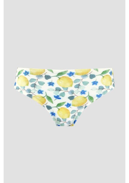 Renkli Lemon Tek Alt Bikini