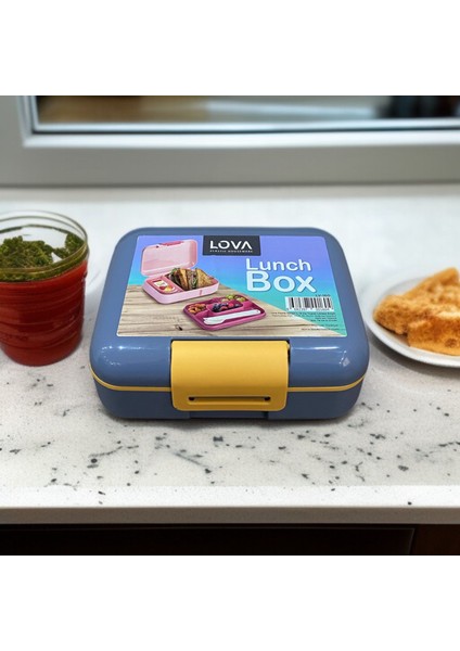 Iki Katlı Gri Renk Lunch Box Beslenme Kutusu Çatal,bıçak,kaşık Setli fiyatları