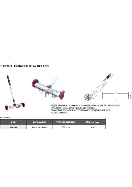 TEKERLEKLİ MANYETİK TALAŞ TOPLAYICI fiyatları