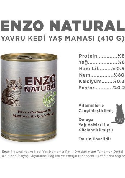 Natural Yavru Yaş Kedi Maması 410 gr x 24 fiyatları