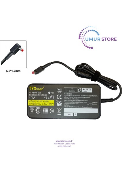 Aspire 7 A715-75G-784X Notebook Adaptörü