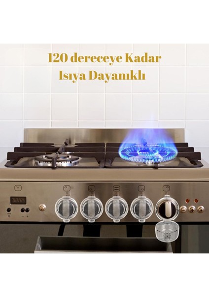8 Adet Iz Bırakmaz Montajsız Ocak ve Fırın Gaz Düğmesi Kapatıcı Güvenlik Kapağı Bebek Güvenlik indirimleri