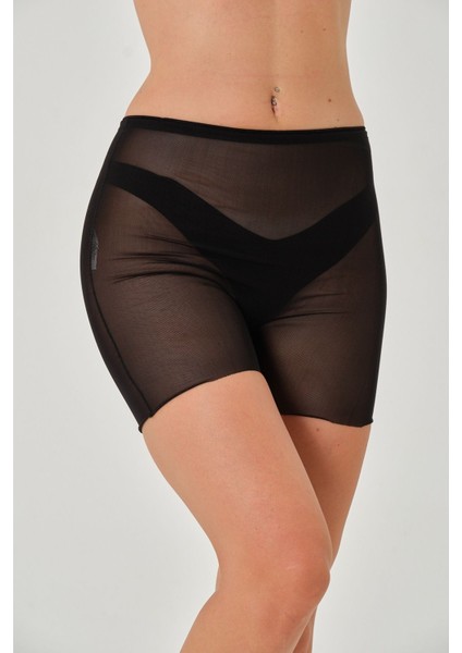 Fasano Model Hava Alan Yüksek Bel Transparan Şort Korse