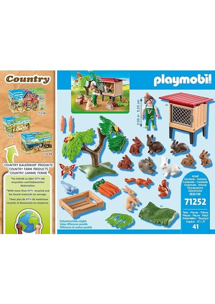 71252 Country Tavşan Kafesi, Çiftlik Hayvanı Oyun Setleri, Sürdürülebilir Oyuncaklar, Eğl fiyatları