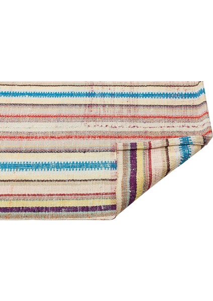 Teselya Bej Çizgili Yün Modern Desenli Yün Hav Toz Vermez Leke Tutmayan Salon Yolluk Mutfak El Dokuma Halı fiyatları