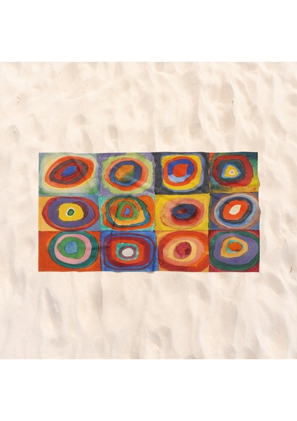 Color Study, Squares With Concentric Circles Plaj Havlusu