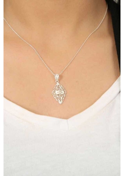 Kadın Mekik Model Telkari Gümüş Kolye 2020094 fiyatları