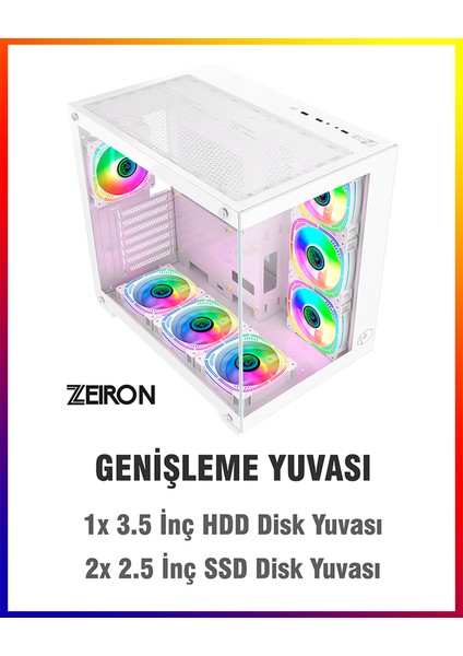 Mirage X50 Pro White Ryzen 7 5700X 32GB 1tb M.2 SSD RTX5060 Sıvı Soğutmalı Oyuncu Bilgisayarı modelleri