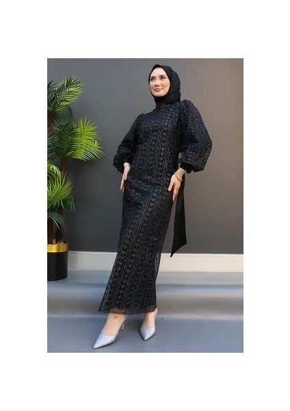 Inci Tesettür Abiye Siyah