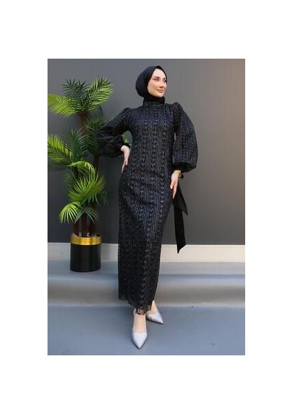 Inci Tesettür Abiye Siyah modelleri