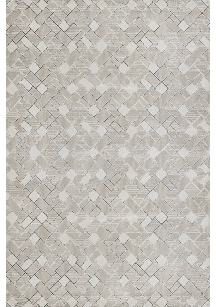 Gri Geometrik Etnik Modern Desenli Pamuk Makinada Yıkanabilir Hav Toz Vermez Leke Tutmayan Kaymaz Taban Dijital Makine Baskı Salon Yolluk Mutfak Halı